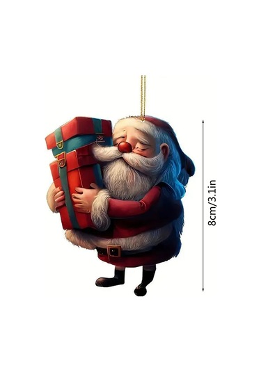 Dofolink Kahverengi Akrelik Noel Ağaç Dekorasyonu - 8 Cm Boyunda Ani Stili, Kolay Asma, Ev Ve Araç Dekoru İçin Evrensel Kullanim