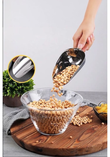 Çelik 13 Cm Baharat Kuruyemiş Bakliyat Erzak Küreği Cin794