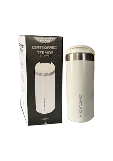 Dynamic Paslanmaz Çelik Termos  350ML Siyah - Krem 2 Renk Seçeneği