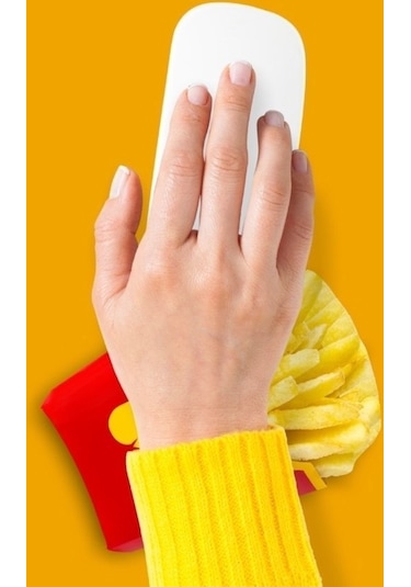 Mustard Fries Mouse Silikon Bilek Desteği