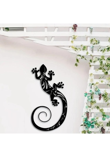 Homyl Metal Gecko Kertenkele Duvar I Sundurma Dekorasyon 30cmx18,4cm