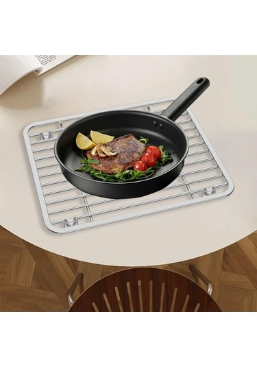 Pazly Suntek Lavabo Koruyucu Alt Izgara - Restoran & Banyo Gümüş Model Gümüş