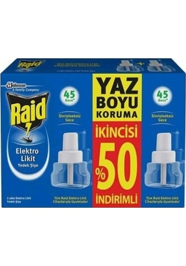 Raid Elektro Likit Yedek Şişe 45 Gece 2'li