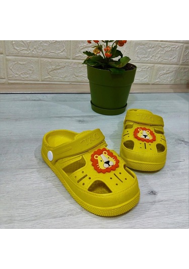 Da-ye 1001 P Sarı Önü Kapalı Yumuşacık Kaydırmaz Sandalet & Terlik 001
