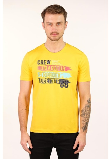 Arma Erkek Büyük Beden Bisiklet Yaka Tişört Y22374868101 Sarı Arma Erkek Büyük Beden Bisiklet Yaka Tişört Y22374868101 Sarı