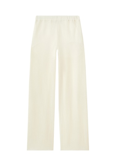 Taller Marmo Plaj Modası Için Rahat Pantolon Ivory