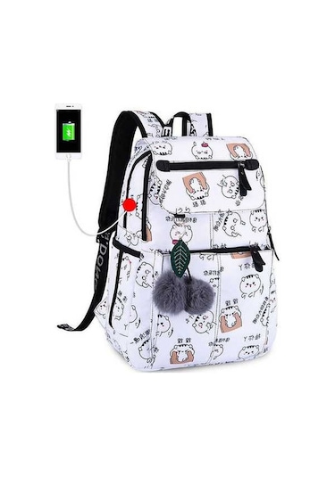 Createtech Usb Kelebek Peluş Çanta - Kızlar İçin Moda Dekorasyon Çok Renkli