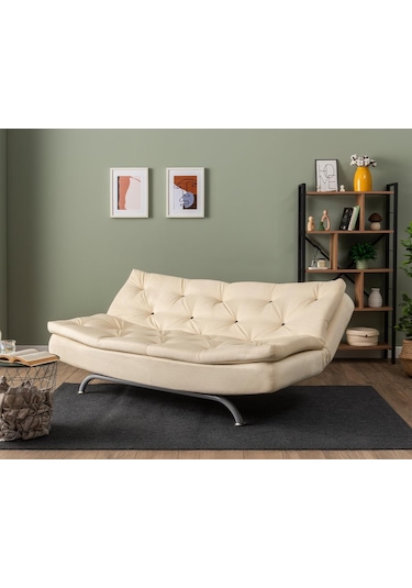 Pafu Rivo Üçlü Yataklı Koltuk - Soho Krem Krem