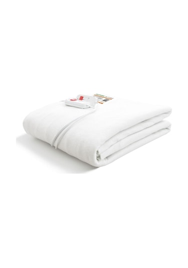 Omak Iki Kumandalı Çift Kişilik Elektrikli Battaniye 140 x 170 CM Beyaz