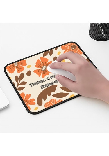Motto Think Mod Tasarımlı 33x28 Cm Mousepad Kaymaz Taban Rahat Konforlu Mouse Pad