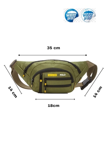 Newish Polo Çapraz Bel Ve Omuz Çantası-free Bag Haki