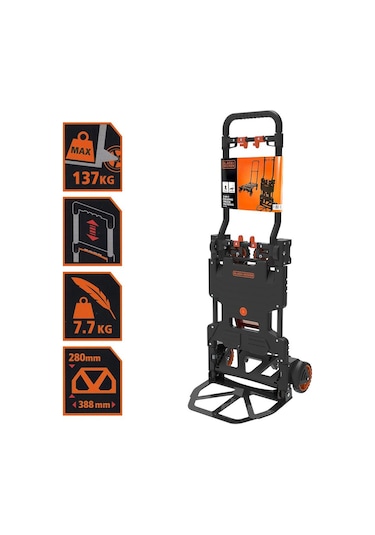Black+Decker Bh206 70/137Kg Çok Fonksiyonlu Katlanır El Arabası