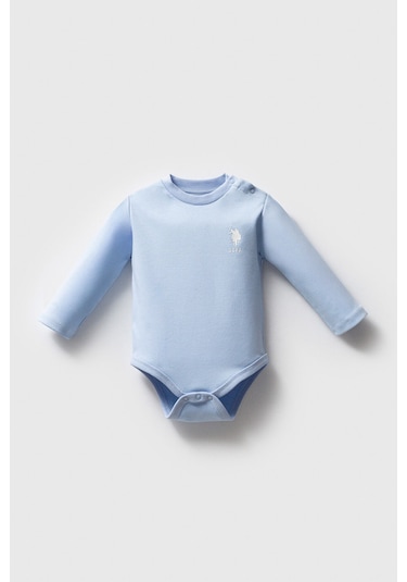 U.S. Polo Assn. U.s. Polo Assn Erkek Bebek Mavi 3lü Body Set Mavi