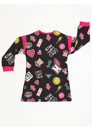 Denokids Mshb&g Good Vibes Kız Çocuk Elbise Renkli Çok Renkli