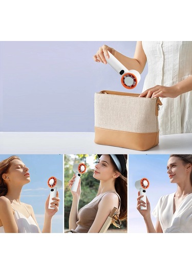 Yeni Mini El Fanı Taşınabilir Usb Şarj Edilebilir Elekikli Fanlar 120 Hızı B Whıte