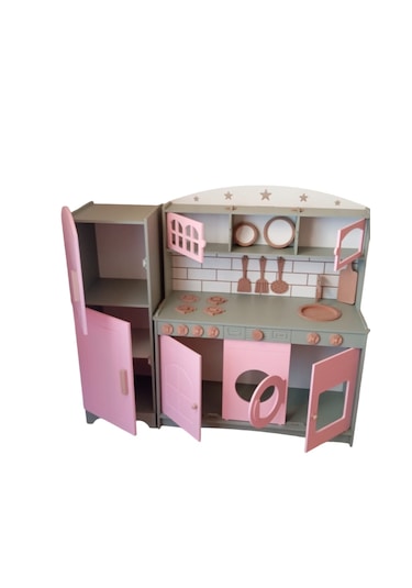 Mdf Boyalı 3 Kapaklı Mutfak Buzdolabı Seti 1