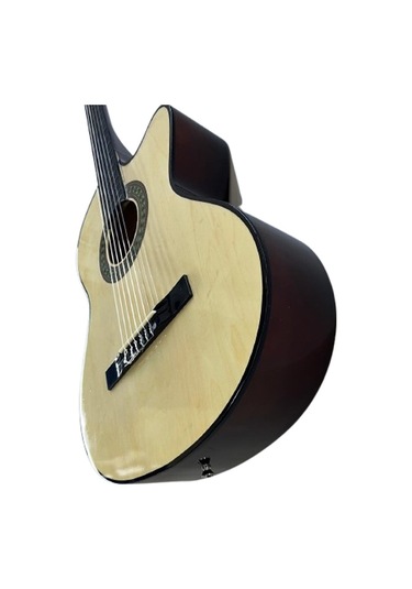 Longa Naturel 4/4 Tam Boy Klasik Gitar Kesik Kasa- Kılıf Pena Dahil