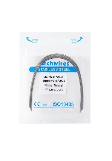 10 Adet/paket Ortodonti Archwires Paslanmaz Çelik Diş Yuvarlak/dikdörtgen Tel Parantez Doğal Form Diş Hekimi Malzemeleri Üst Diğer