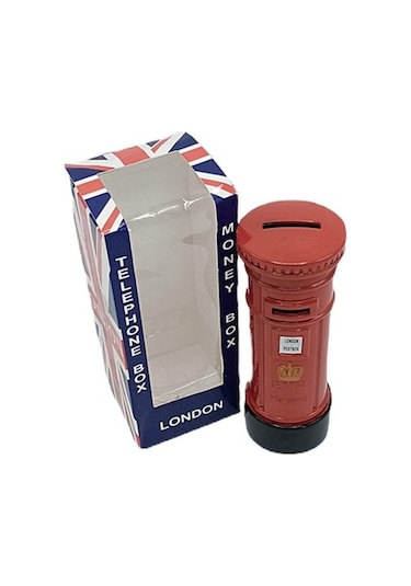 Londra Retro Metal Posta Kutusu Kumbara 15 Cm