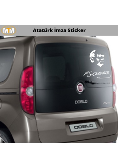 Atatürk İmza Oto Sticker 15 Cm