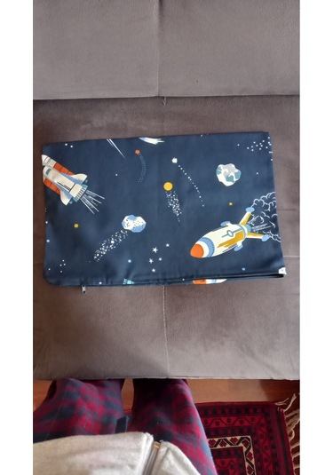 Kırlent Kılıf 52x33 Space Mavi