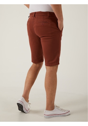 Kiremit Renk Chino Erkek Şort Kiremit