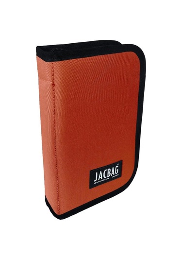 Jacbag Kiremit Turuncu Sert Kapaklı Lastikli Düzenleyici Organizer Kalemlik Çok RENKLİ