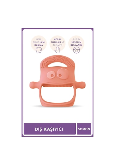 Mochi 2 İn1 Diş Kaşıyıcı Somon Somon