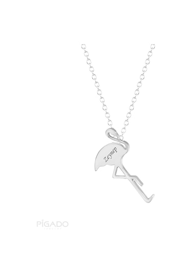 Saatcaddesi Pigado Isme Kisiye Özel Flamingo Kolye