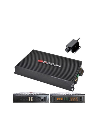 Edison Ed-804a Oto Anfi Stereo 4x80 Watt 4 Kanal Bass Kontrol