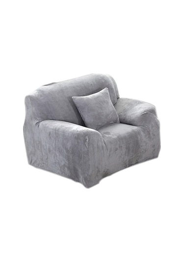 Kış Sıcak Peluş Kanepe Kılıfı Elastik Koruyucu Kılıf Kanepe Kılıfı Yıkanabilir Kanepe Kılıfı Gümüş Gri Tek Kişilik 90-140cm DiğER