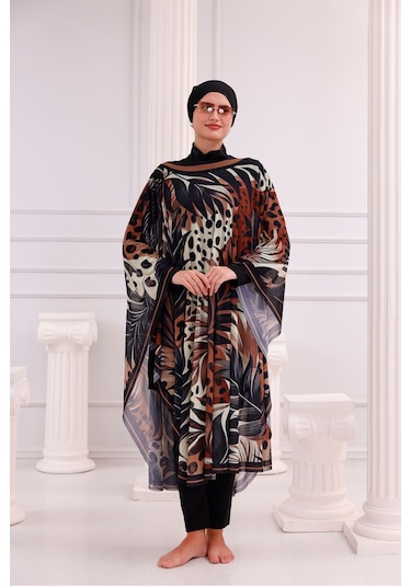 Tarzını Seç Kimono Pareo - Tesettür Pareo - Marmaris Model 240x135 Cm Çok Renkli