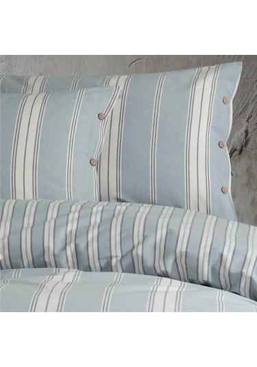 Clasy Butik Native Serisi Çift Kişilik Nevresim Takımı Kasara V1 Mavi 8681727254154