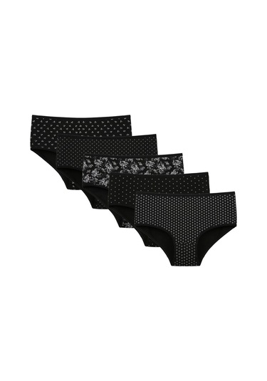 5'li Kadın Külot 258121 Siyah