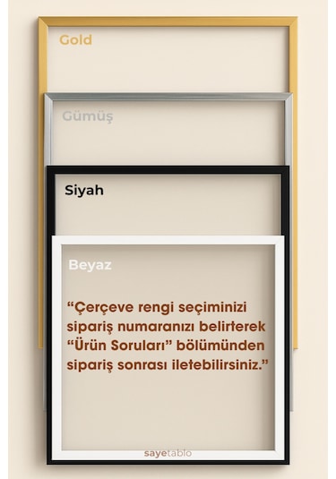 Goldborne - Gerçek Cama Baskı Siyah Alüminyum Metal Çerçeveli 2'li Set Modern Tablo