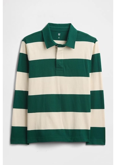 Gap V-ls Rugby Polo Çocuk Tişört YESIL