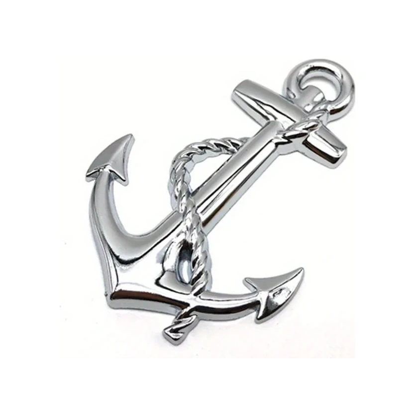 Gateesat Siyah 1 Adet Korsan Gemi Çapası Izgara Rozeti Dayanıklı Metal Yapı