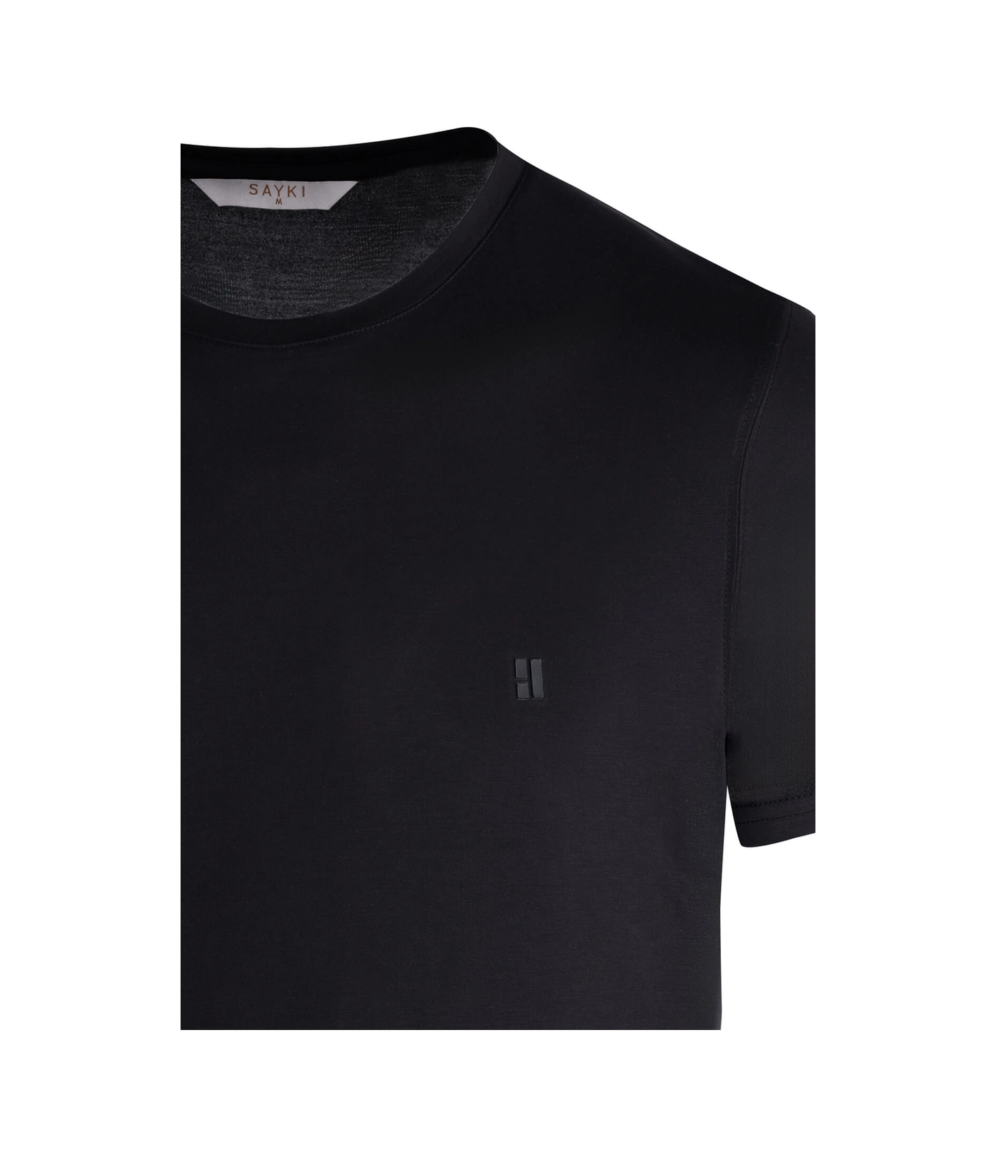 Siyah Regular Fit Bisiklet Yaka Tişört 347711