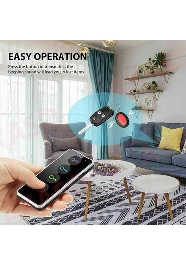 Vkemall 4'lü Kablosuz Evcil Hayvan Kayıp Engelleme Alarmı - Takip Cihazı Anahtar Ve Eşya Bulucu 30m Menzil Led Işıklı