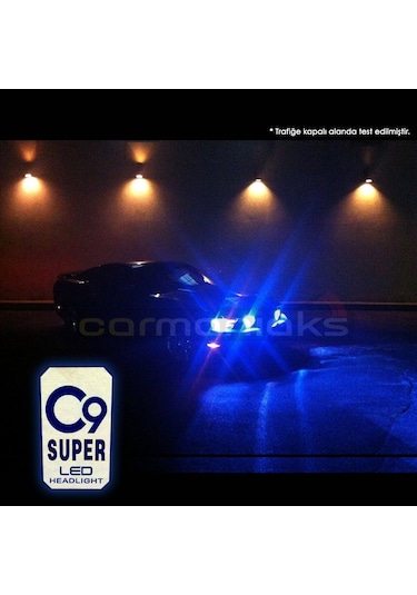 C9 Trio Üç Renk Led Xenon Far Ampulü Deli Mavi Beyaz Gün Işığı 209502006