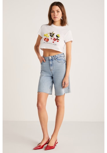 Ethıquet SERENE Kadın Beyaz T-Shirt