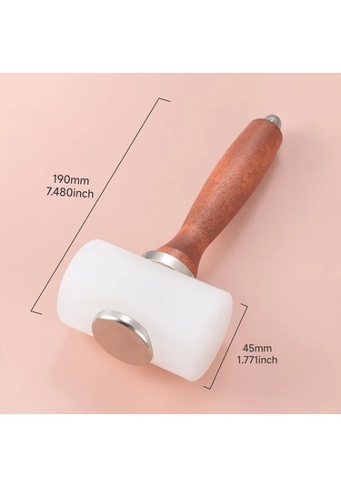 Willowhaven T Şekilli Çiziksiz Ve Sessiz Nylon Çekiç, Ergonomik Ahşap Sap