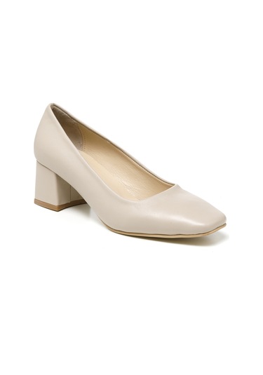 Topuklu Kadın Rc-4000 Deriden Krem Krem