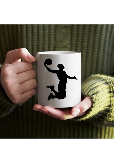 Basketbolcu Bardağı - Basketbol Bardağı Beyaz