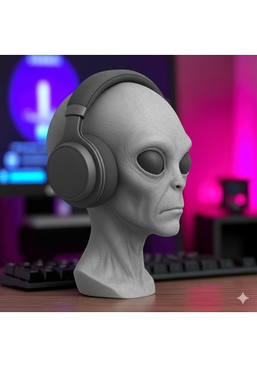 Alien Kulaklık Standı 3d Baskı Oyuncu Aksesuarı Masaüstü Dekor