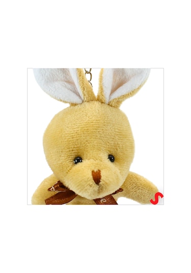 Pelüş Tavşan Anahtarlık, 15 Cm X 8 Cm - Kahve