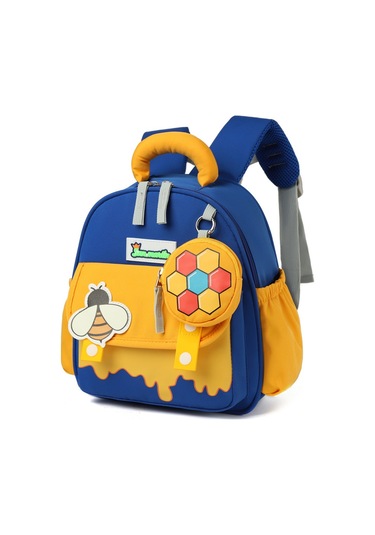 Çocuk Anaokulu Küçük Okul Çantası Erkek Ve Kız Sırt Çantası Koyu Mavi