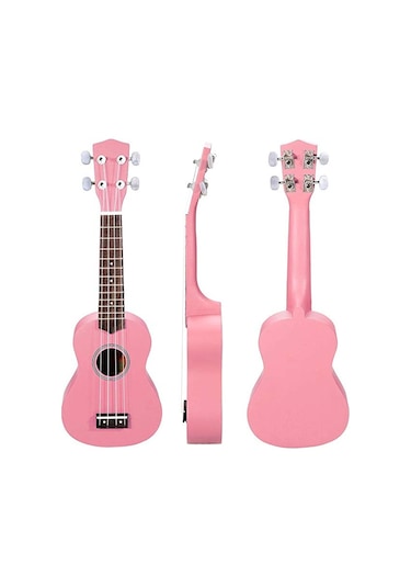 Puka Pk-10 Çantalı Pembe Renk Soprano Ukulele-Kılıf