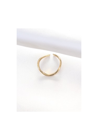 Yassı Gold Renk Ayarlanabilir Yüzük - Tj-byk3101 Gold