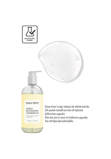Maruderm Gentle Moisturizing Yağ Bazlı Yüz ve Vücut Temizleme Yağı 400 ML